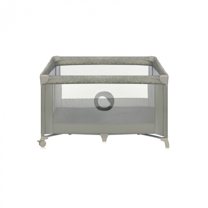 Patut pliant, Lionelo, Stefi, Cu un nivel, Cu intrare laterala cu fermoar, 2 roti, 120x60 cm, Conform cu standardul european de securitate EN 716, Bej [3]