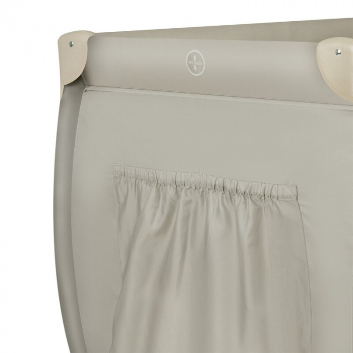Patut pliant, Lionelo, Stefi Plus, Cu doua nivele, Cu intrare laterala cu fermoar, 2 roti, 120 x 60 cm, Conform cu standardul european de securitate EN 716, Bej [20]