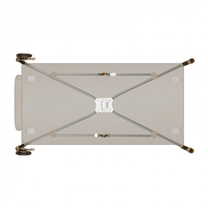 Patut pliant, Lionelo, Stefi Plus, Cu doua nivele, Cu intrare laterala cu fermoar, 2 roti, 120 x 60 cm, Conform cu standardul european de securitate EN 716, Bej [14]
