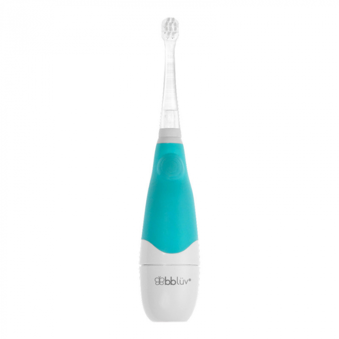 Periuta de dinti electrica, BBluv, Sonik, In 2 trepte, Cu lumini LED, Cu maner din silicon, Pe baza de baterii AAA, Albastru [4]
