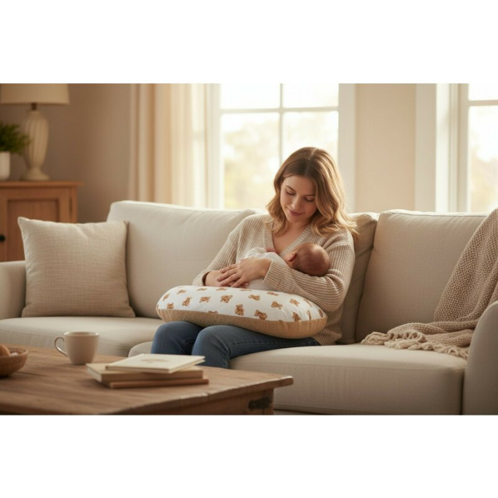 Perna alaptare, Bubaba, Cu doua fete, 70x60x18 cm, Teddys [4]