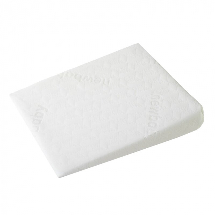 Perna oblica, New Baby, Basic, Pentru carucior, Asigura o pozitie corecta, Antialergica, Din spuma, Cu husa detasabila, 30x37 cm, 0 luni+, White [1]