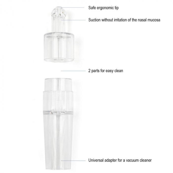 Petite&Mars - Aspirator nazal Happy Nose, Utilizare manuala sau racordat la aspiratorul casnic, Bpa Free, 0 luni+ [4]