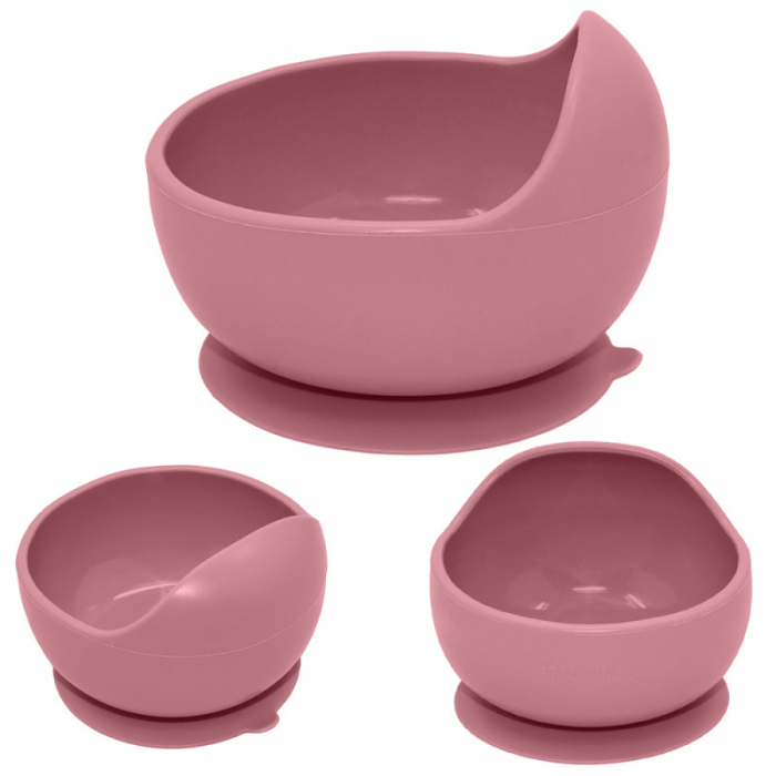 Petite&Mars - Bol din silicon fara BPA, Cu ventuza, TAKE&MATCH, 6 luni+, 350 ml, Roz [2]