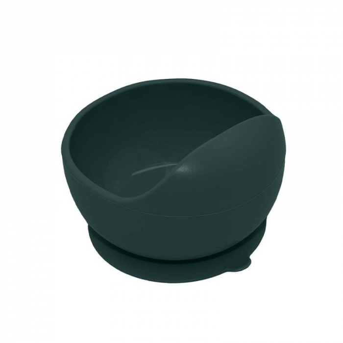 Petite&Mars - Bol din silicon fara BPA, Cu ventuza, TAKE&MATCH, 6 luni+, 350 ml, Verde Inchis [4]
