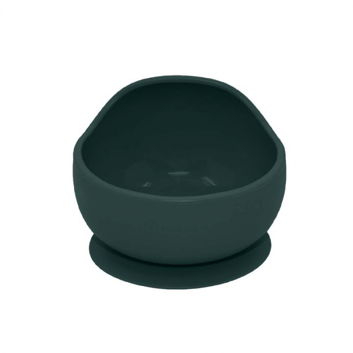 Petite&Mars - Bol din silicon fara BPA, Cu ventuza, TAKE&MATCH, 6 luni+, 350 ml, Verde Inchis [3]