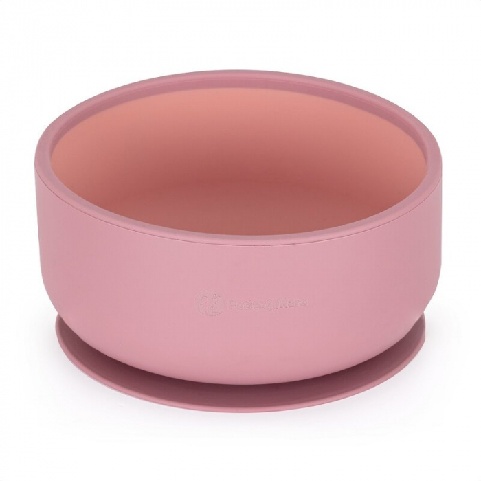 Petite&Mars - Bol Take&Match, Cu ventuza, Silicon, Fara BPA, 450 ml, 6 luni+, Roz [1]
