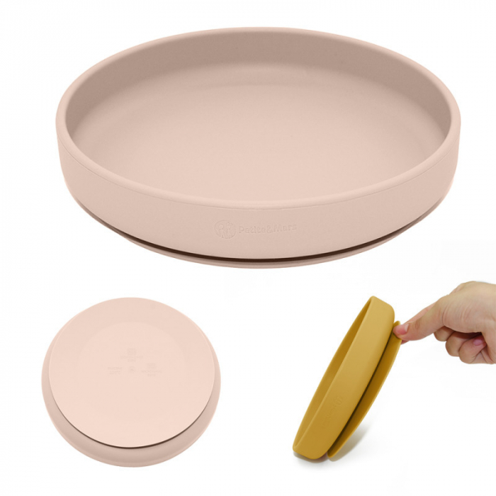 Petite&Mars - Farfurie din silicon fara BPA, Cu ventuza, TAKE&MATCH, 6 luni+, 400 ml, Bej [2]