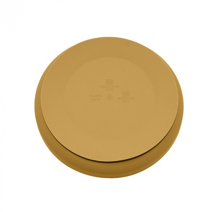 Petite&Mars - Farfurie din silicon fara BPA, Cu ventuza, TAKE&MATCH, 6 luni+, 400 ml, Ocru [4]
