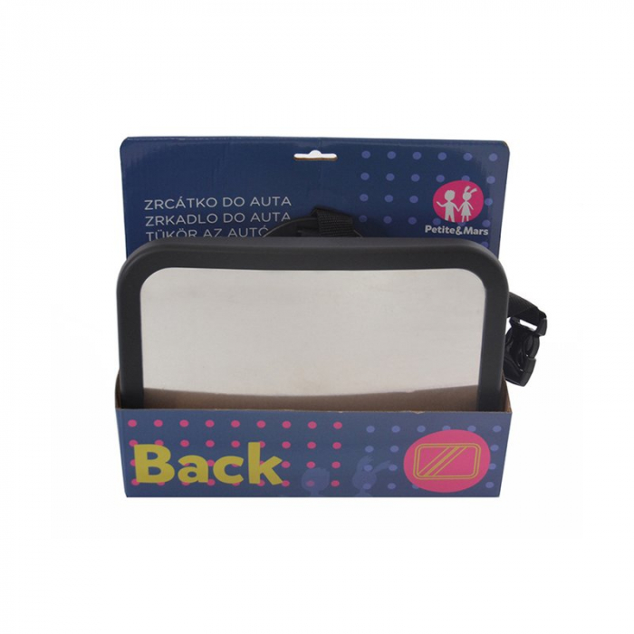 Petite&Mars - Oglinda auto retrovizoare rotativa 360, 26.5 x 20, Negru [5]