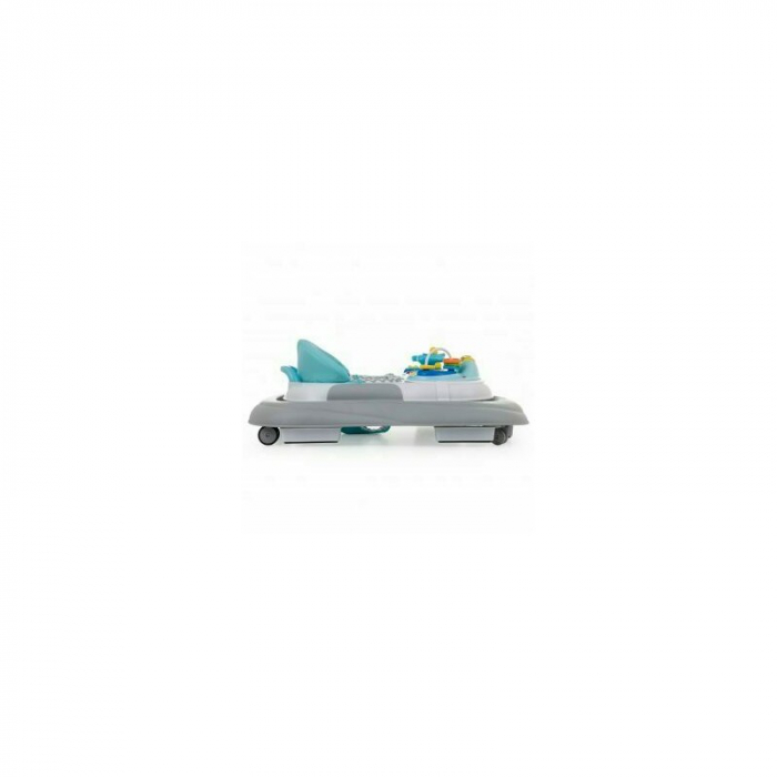 Petite&Mars - Premergator Monty, Panou interactiv, Reglabil pe inaltime, Roti, Sustine 12 kg, Chevron Blue [5]
