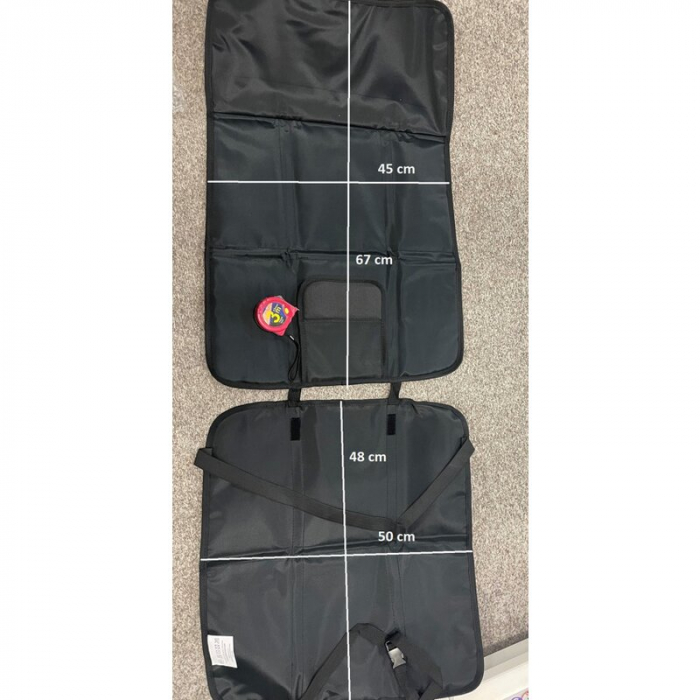Petite&Mars - Protectie impermeabila pentru bancheta auto si spatar, Cu organizator, 3 in 1 , Savior, Gri [5]