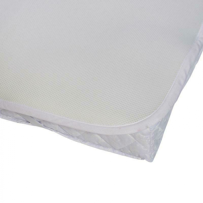 Petite&Mars - Protectie impermeabila pentru saltea, Antitranspiratie, 3 straturi, 120x60 cm, Alb [4]