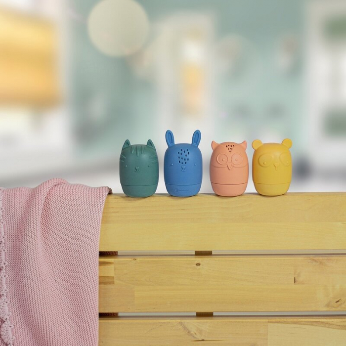 Set 4 jucarii de baie Amigos, Din silicon, Fara BPA, 6 luni+, Multicolor [5]