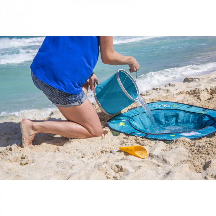 Piscina copii, Bbluv, Arena, Usoara si pliabila, Include o galeata pliabila si geanta de transport, Sistem pop-up, 75x20 cm, Blue [7]