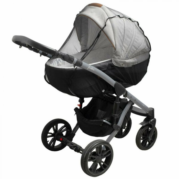 Plasa tantari, New Baby, Pentru carucior, Cu fermoar, 48x95 cm, Black [1]