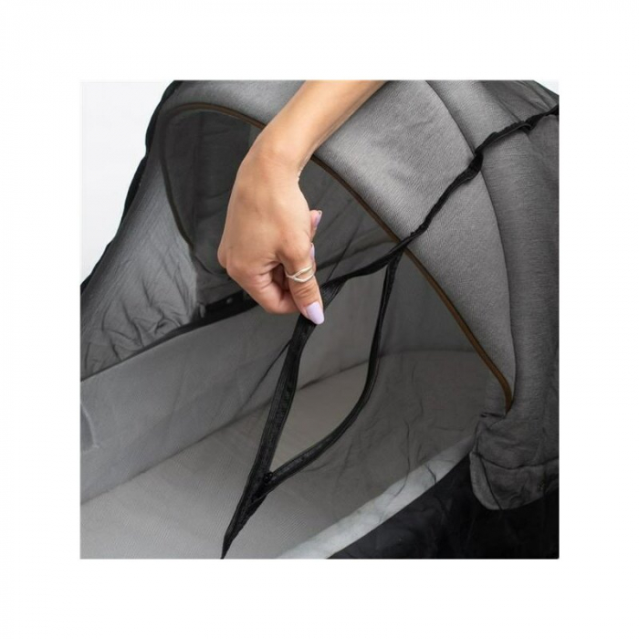 Plasa tantari, New Baby, Pentru carucior, Cu fermoar, 48x95 cm, Black [2]