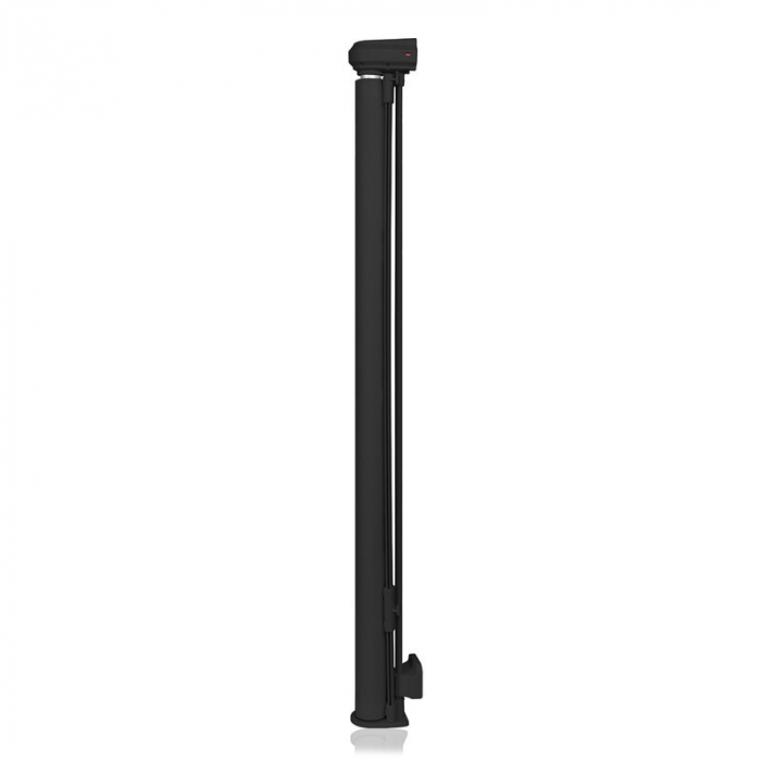 Poarta de siguranta, Lionelo, Thea, Cu suruburi, Textila, Retractabila, Mecanism dublu de blocare, Montaj universal, 80x140 cm, Conform cu standardul european de securitate EN1930, Negru [4]