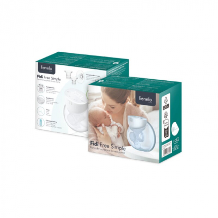 Pompa de san, Lionelo, Fidi Free Simple, Portabila, Cu accesorii, Hands-free, 9 functii de masaj, Functie de pauza, Capacitate 180 ml, Alb [17]
