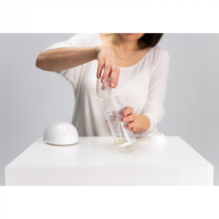 Pompa de san portabila Fidi cu accesorii, 5 functii de masaj, Autonomie pana la 24 h, Capacitate 150 ml, Alb [13]