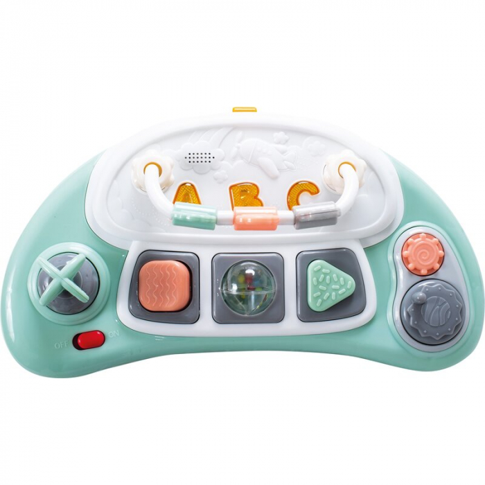 Premergator copii, Walker, Cu muzica si lumini, Cu roti, Conform cu standardul european de securitate EN1273:2020, FreeON, ABC Grey [2]