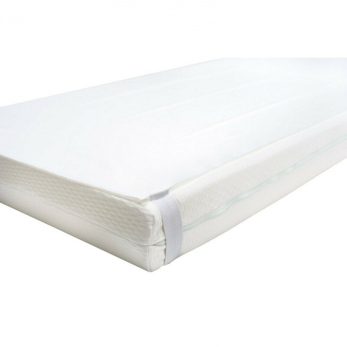 Protectie saltea, Bubaba, Impermeabila, Pentru patut de dimensiunea 200x90 cm, Din poliuretan, Spalare la 95 grade, 0 luni+, White [1]