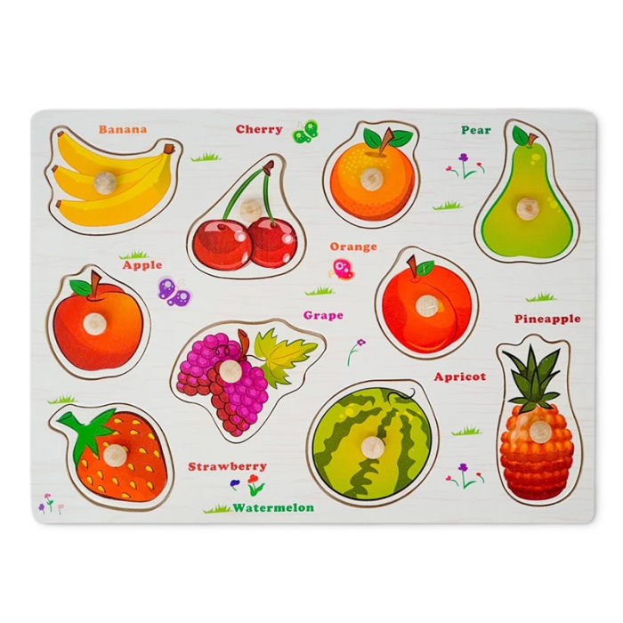 Puzzle din lemn incastru , Legume , Fructe , Numere , Animale , Vehicule [7]