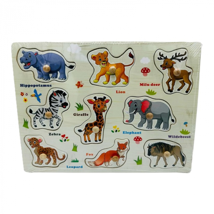 Puzzle din lemn incastru , Legume , Fructe , Numere , Animale , Vehicule [13]