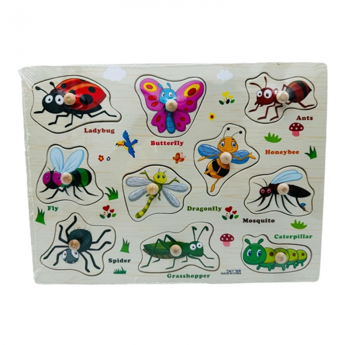 Puzzle din lemn incastru , Legume , Fructe , Numere , Animale , Vehicule [6]