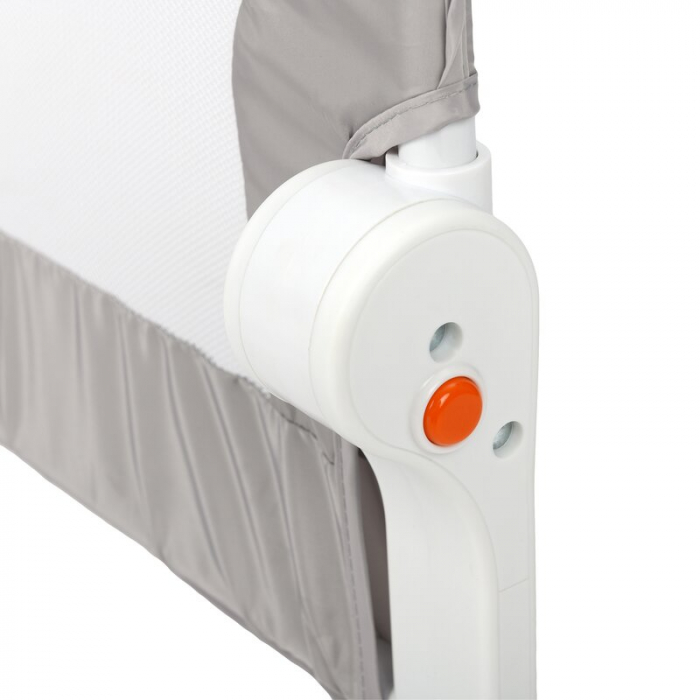 Qmini - Bariera de pat Rhea, 150 x 42 cm, Inaltimea 42 cm, Instalare usoara, Cu inclinare la 180 grade, Grey [4]