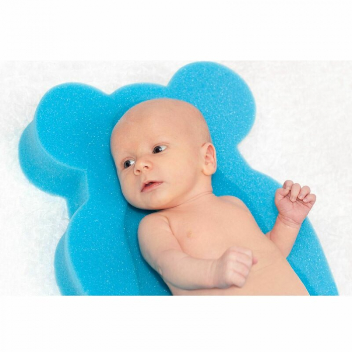 Reductor de baie, New Baby, Maxi, Din burete, 58 cm, Cu jucarii din spuma, Bear Pink [3]