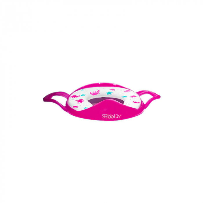 Reductor toaleta, Poti, Cu perna confortabila si detasabila, Fara BPA, Bbluv, Pink [2]