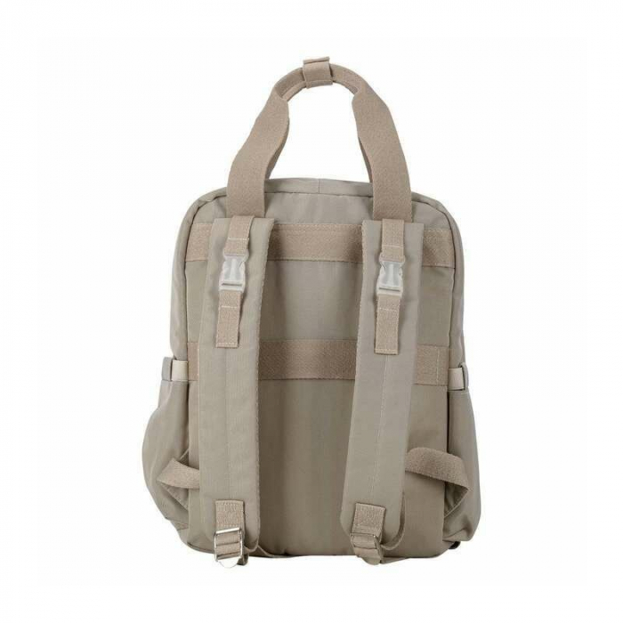 Rucsac pentru mamici, FreeON, Style, Impermeabil, Cu multiple buzunare, Bine compartimentat, Cu prindere universala de carucior, 28x28x12 cm, Grey/Beige [2]