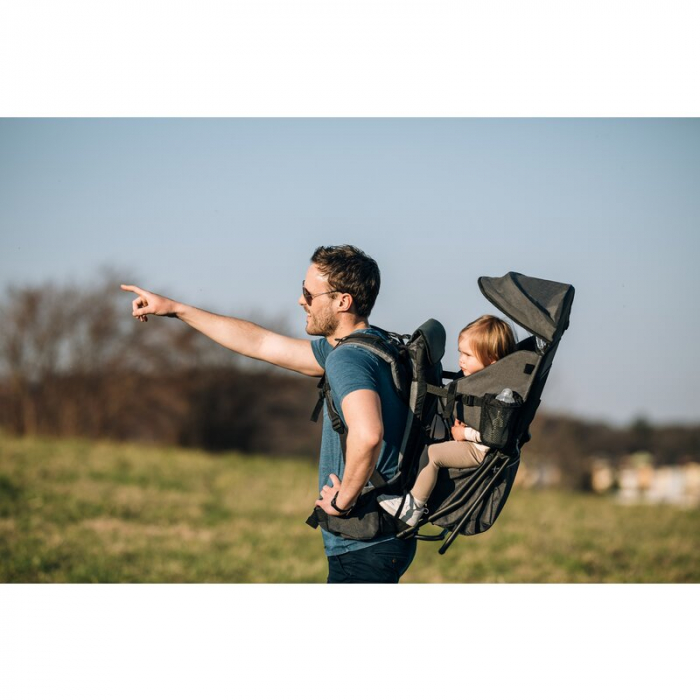 Rucsac pentru transportul copiilor, Cu acoperis, Cu multiple compartimente, Mount, FreeON, 87.5 x 38 x 77 cm, Conform cu standardul european de securitate EN 13209-1:2022, Grey [4]