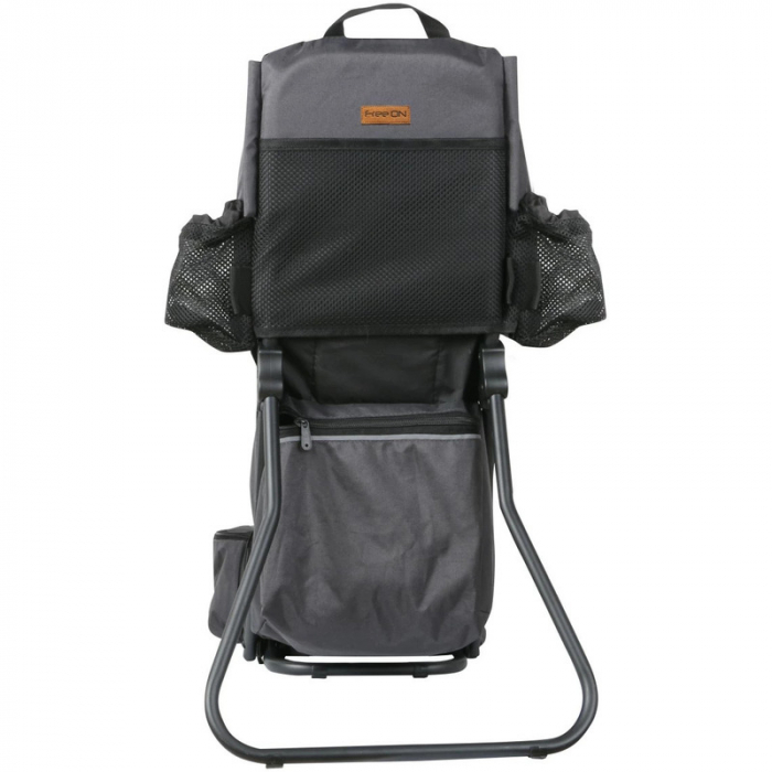 Rucsac pentru transportul copiilor, Cu acoperis, Cu multiple compartimente, Mount, FreeON, 87.5 x 38 x 77 cm, Conform cu standardul european de securitate EN 13209-1:2022, Grey [7]