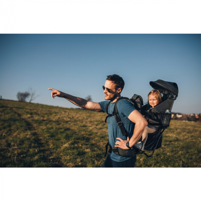 Rucsac pentru transportul copiilor, Cu acoperis, Cu multiple compartimente, Mount, FreeON, 87.5 x 38 x 77 cm, Conform cu standardul european de securitate EN 13209-1:2022, Grey [5]