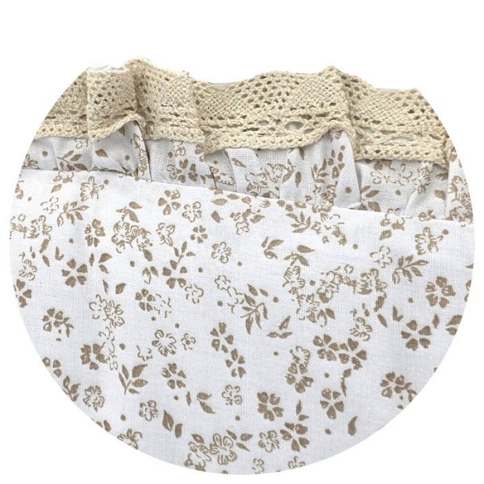 Sac de dormit, MimiNu, Premium, Cu picioruse, De iarna, Din bumbac certificat Oeko Tex Standard 100, Cu dantela si volan, 90 cm, S, Meadow [5]