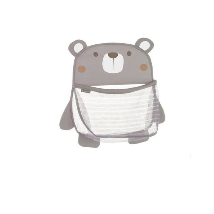 Saculet pentru jucariile de baie, Jane, Bear, Cu sistem de prindere cu ventuze, Conform cu standardele europene de siguranta EN 71-1:2014+A1:2018,EN 71-2:2020,EN 71-3:2019+A1:2021, Sand [2]