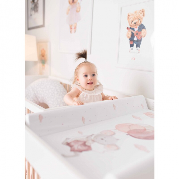 Saltea de infasat, Ceba Baby, Basic, 50x70 cm, Atasabila la patut, Fara BPA, 0 luni+, Mouse [8]