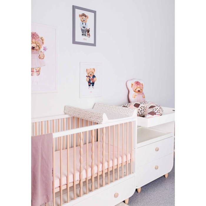 Saltea de infasat, Ceba Baby, Basic, 50x70 cm, Atasabila la patut, Fara BPA, 0 luni+, Spots [7]