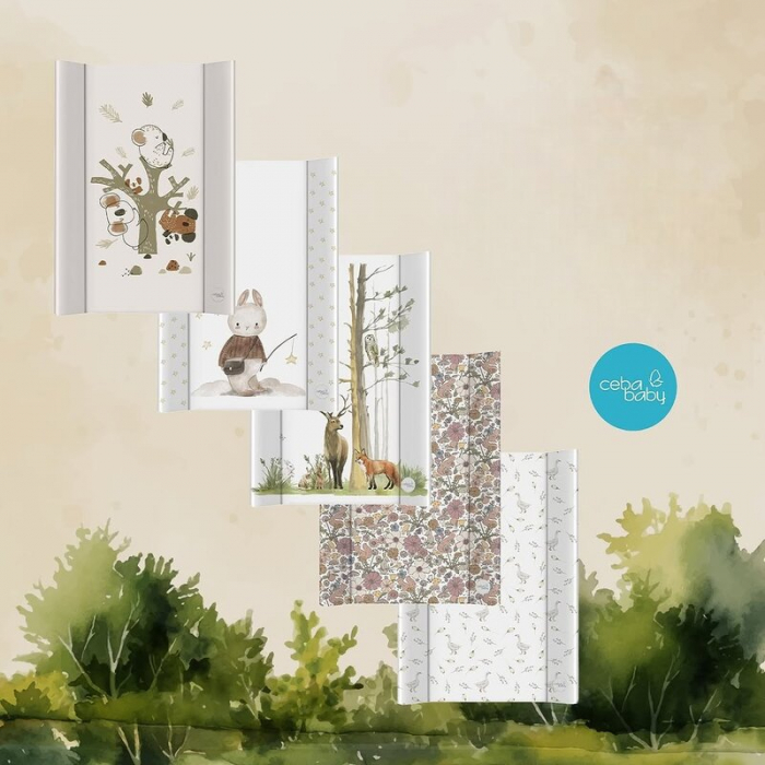 Saltea de infasat, Ceba Baby, Basic, 50x70 cm, Atasabila la patut, Fara BPA, 0 luni+, Woodland [3]
