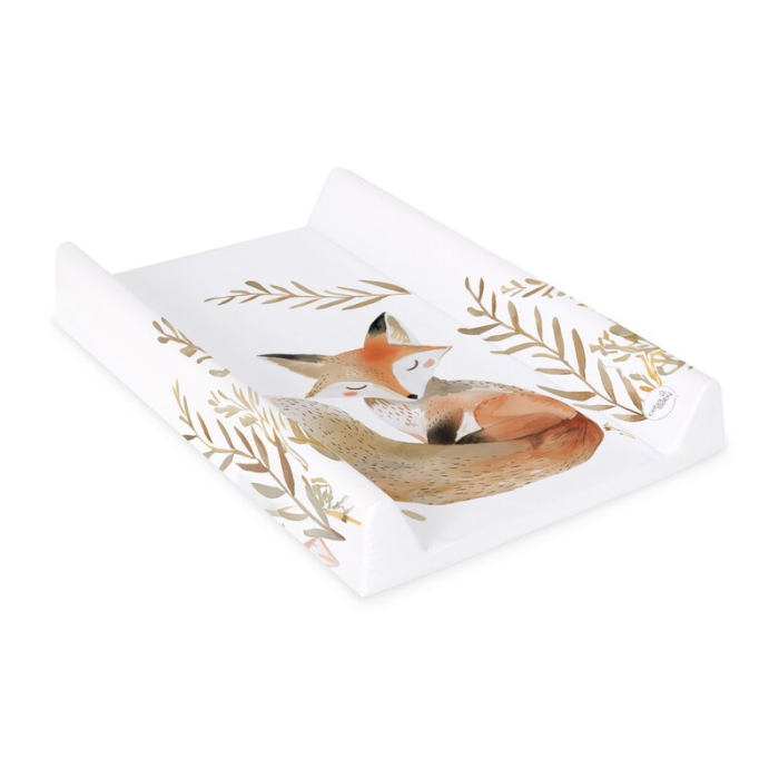 Saltea de infasat, Ceba Baby, Cu intaritura, 70x50 cm, Suprafata impermeabila, Pentru comode de infasat, masute sau patuturi, Fara ftalati, 0 luni+, Basic Red Fox [2]