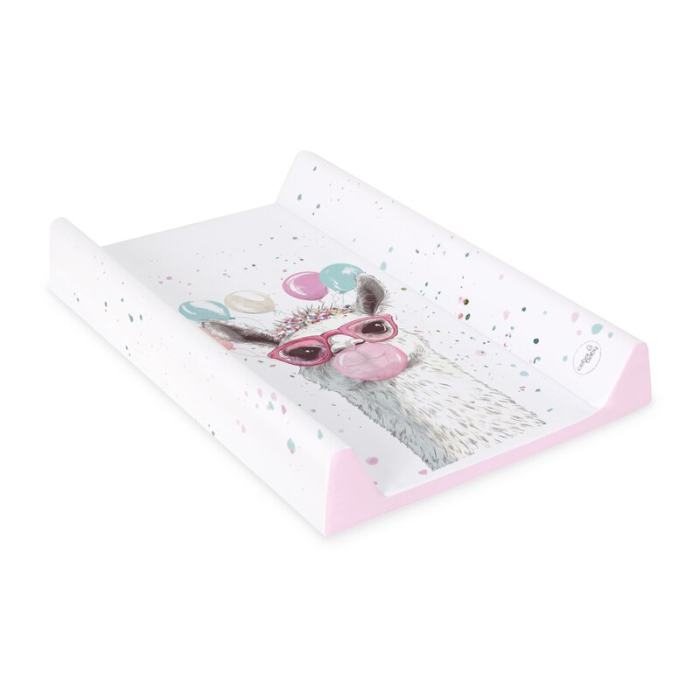 Saltea de infasat, Ceba Baby, Cu intaritura, 70x50 cm, Suprafata impermeabila, Pentru comode de infasat, masute sau patuturi, Fara ftalati, 0 luni+, Ultra Light Crazy Lama [3]