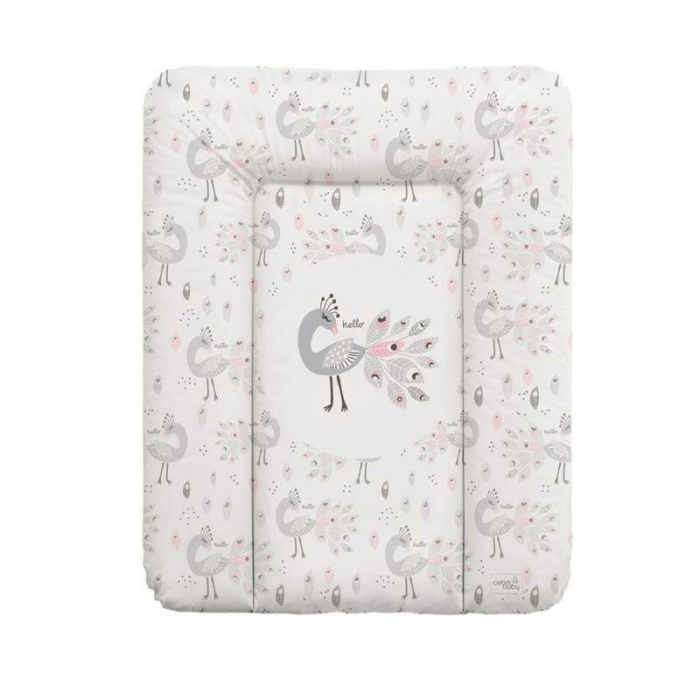 Saltea de infasat, Ceba Baby, Moale, Fara ftalati, 70 x 50 cm, Lolly Polly Peacock [1]