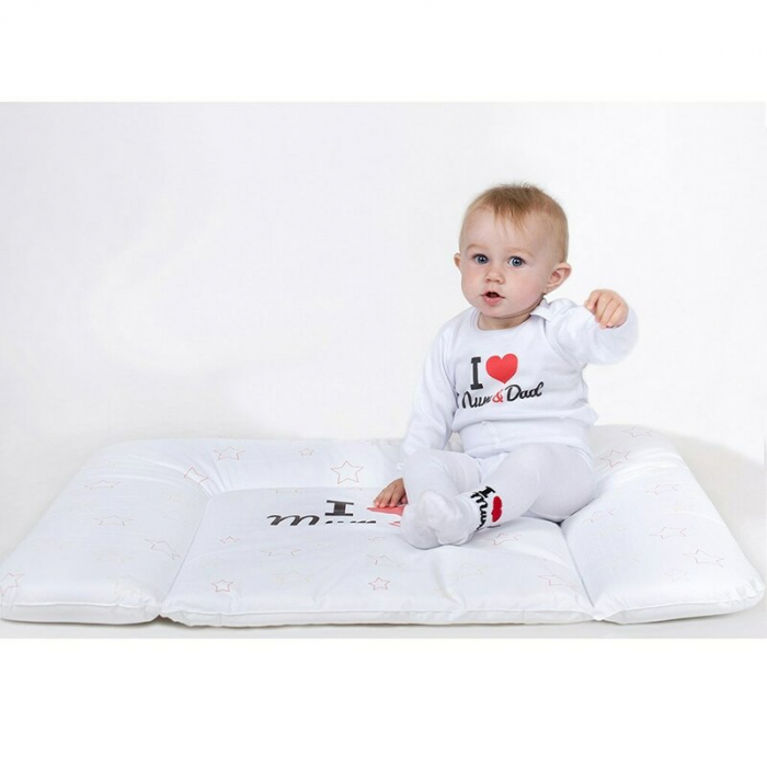 Saltea de infasat, New Baby, 50x70, Atasabila la patut, Fara substante nocive, 0 luni+, I love mum and dad [4]