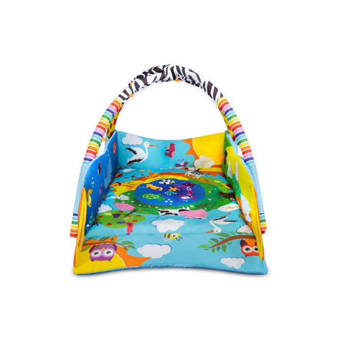 Salteluta interactiva, Lionelo, Anika, Cu jucarii, Oglinda, Perna, Conform cu standardul european de securitate EN71, Multicolor [5]