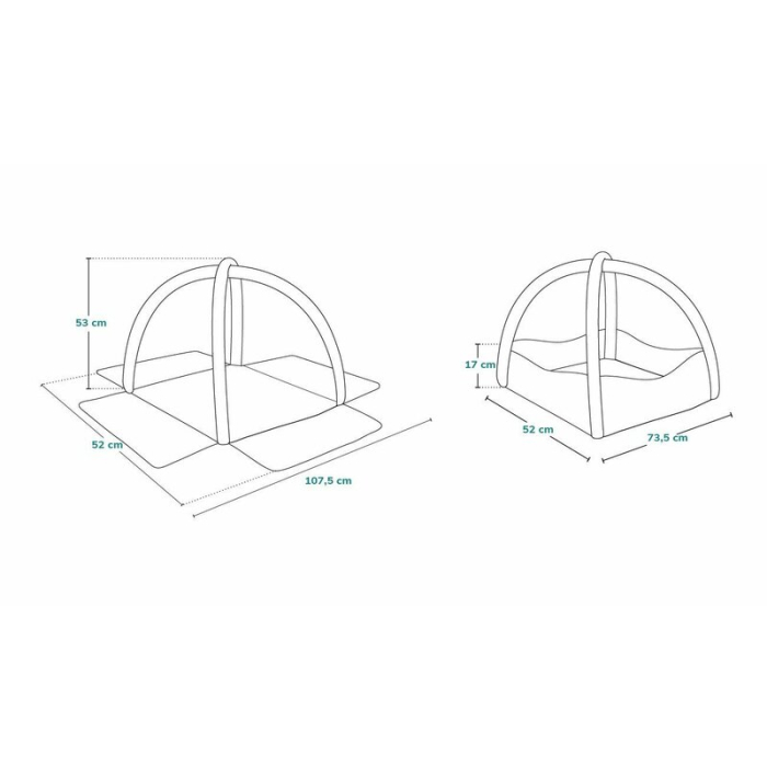 Salteluta interactiva, Lionelo, Anika, Cu jucarii, Oglinda, Perna, Conform cu standardul european de securitate EN71, Multicolor [17]