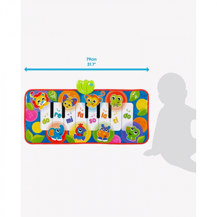 Salteluta, Playgro, Pentru bebelusi, Pian de Jucarie, Jumbo Jungle Musical, 79 cm, Cu 8 melodii [3]