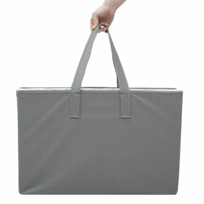 Salteluta pliabila, New Baby, Standard, Pentru patut, Cu geanta de transport inclusa, Cu husa detasabila din bumbac, Din spuma, 120x60x5 cm, 0 luni+, Koala Pink [3]