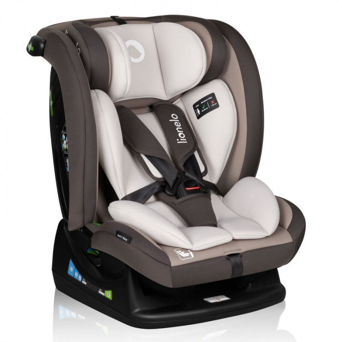 Scaun auto, Lionelo, Aart i-Size, Cu spatar inclinabil in 4 pozitii, Cu tetiera reglabila in 13 pozitii, 0-36 Kg, 40-150 cm, Cu centura siguranta in 3 puncte, Conform cu ECE R129/03, Bej [3]